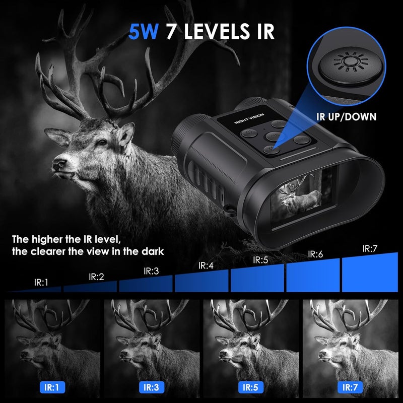Tizycod Valentines Day Gifts for Him,Night Vision Goggles,Compact Night Vision Binoculars,32GB Card Included, Photo/Video Capture,Outdoor Tools for Education, Wildlife Watching,Gifts for Boy,Men,Father - Image 3
